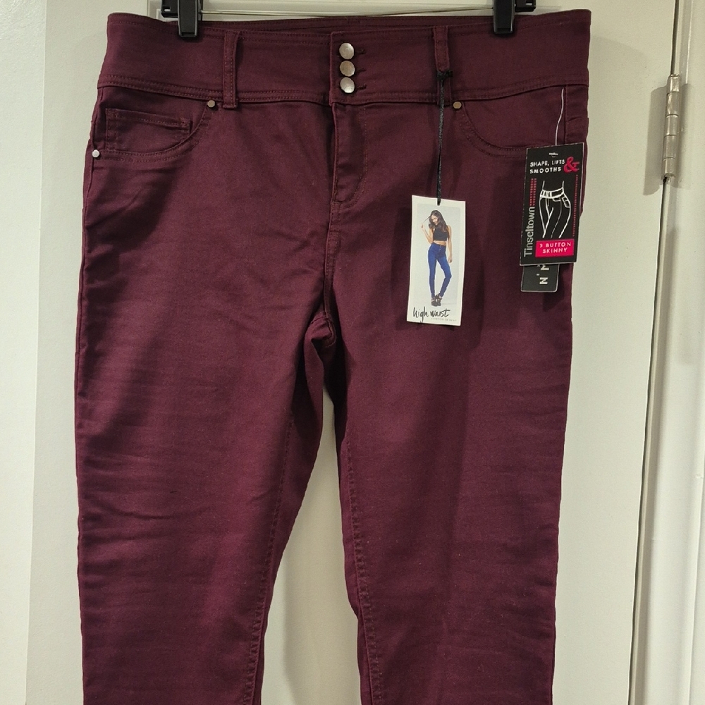 Tinseltown Deep Red Denim Pants And 2 Shirts - Bundle Deal